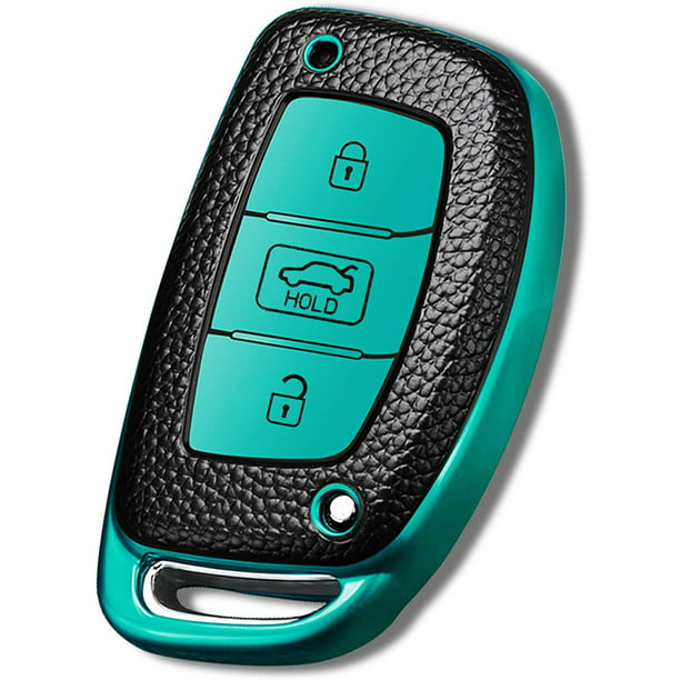 TPU Leather Remote Key Fob Cover Case Shell For Hyundai Sonata Tucson Elantra